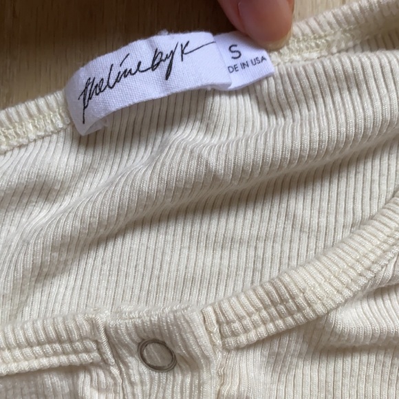 The Line by K Rori Mini Dress Ribbed Knit Cream - Picture 3 of 5